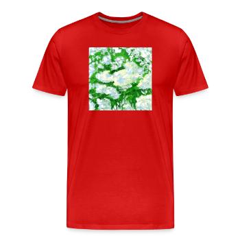 Holunder Gemälde - Männer Premium Bio T-Shirt - Rot - Vorne - Damien (186cm)