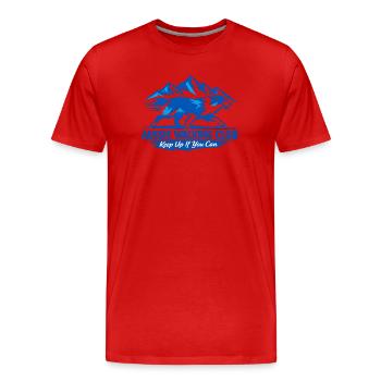 Aussie Walking Club Dog Walking - Men's Premium Organic T-Shirt - red - Front - Damien (186cm)