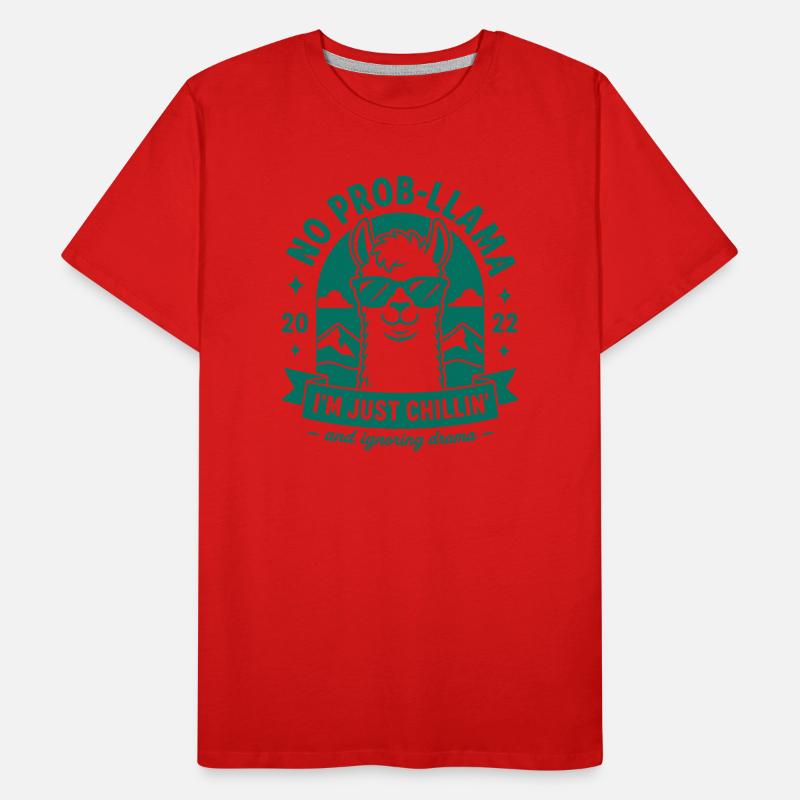 Caffeine Llamaste No Drama Men's Premium Organic T-Shirt