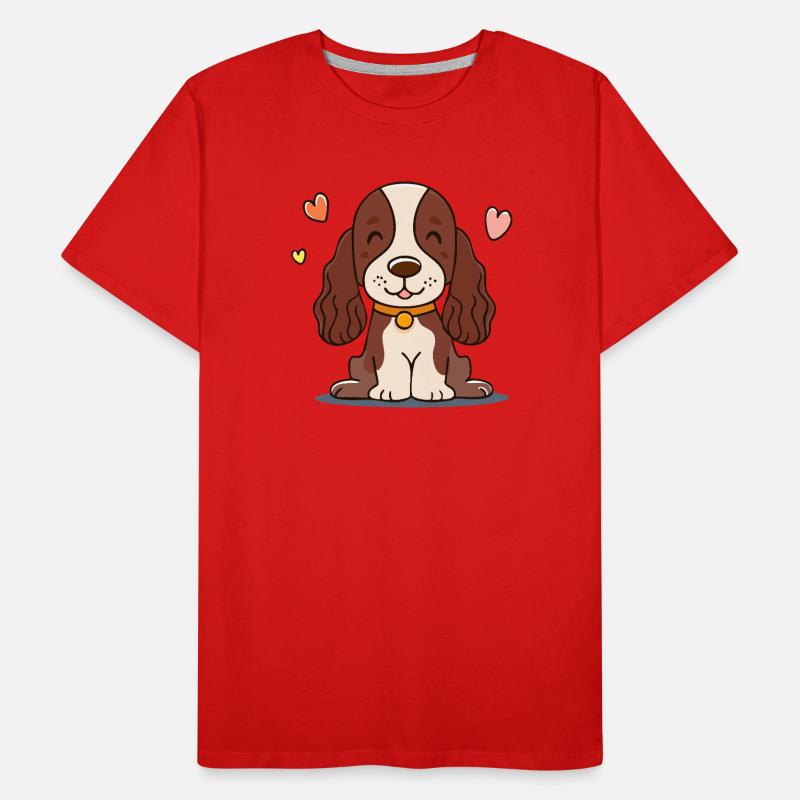 Hündchen mit Wuschelohren (Chibi-Comic) Männer Premium Bio T-Shirt
