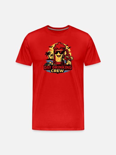 Beach Crew Beer Surf Icon - Men's Premium Organic T-Shirt - red