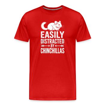 Don drôle des chinchillas : expressions de chinchillas - T-shirt bio Premium Homme - rouge - Devant - Damien (186cm)