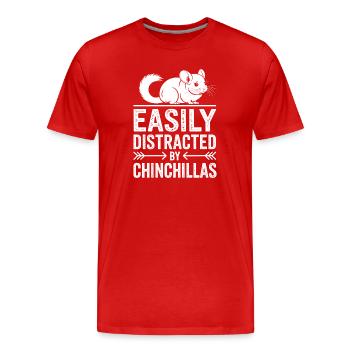 Don drôle des chinchillas : expressions de chinchillas - T-shirt bio Premium Homme - rouge - Devant - Damien (186cm)