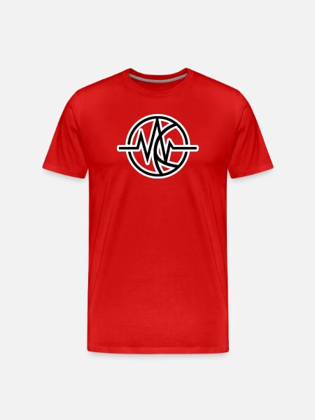 Basketball Energiefluss  - Männer Premium Bio T-Shirt - Rot