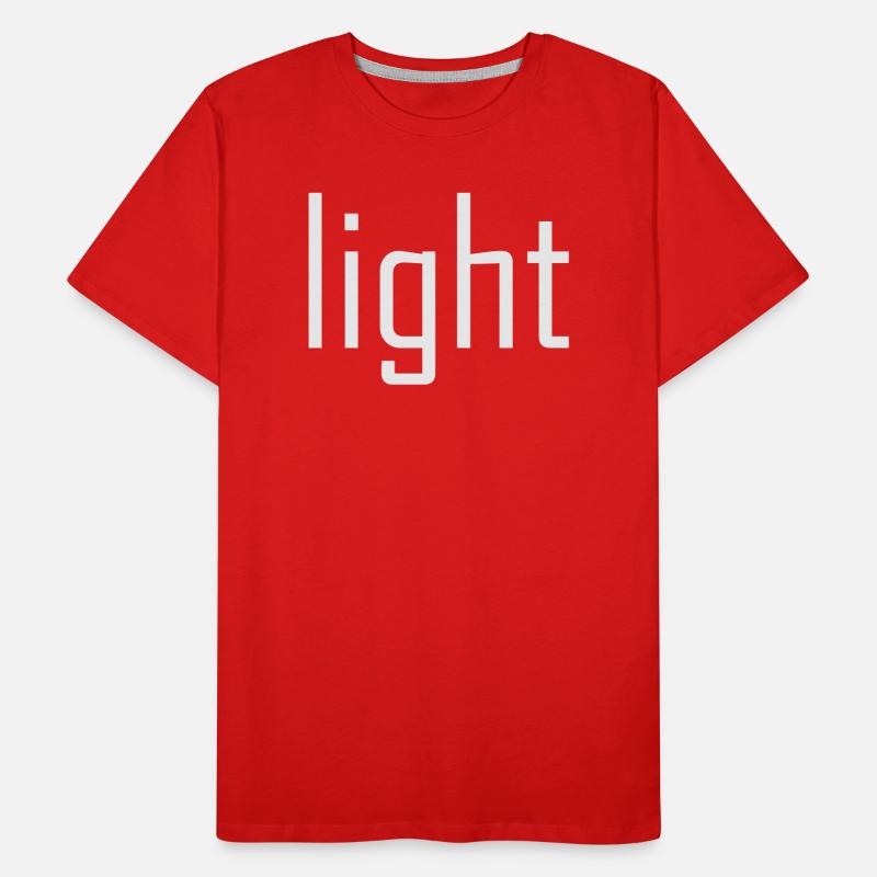 Bright Light Light - typography on black sun Men's Premium Organic T-Shirt
