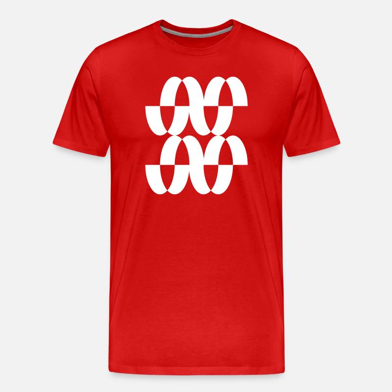 Interlaced Ring Mesh - Men's Premium Organic T-Shirt - red