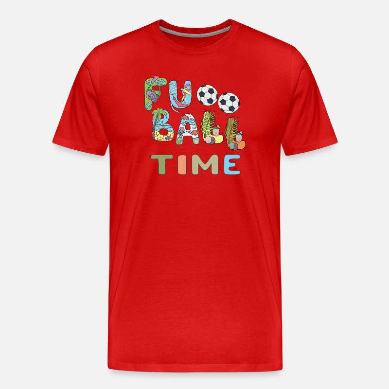 Fußball Time - Männer Premium Bio T-Shirt - Rot