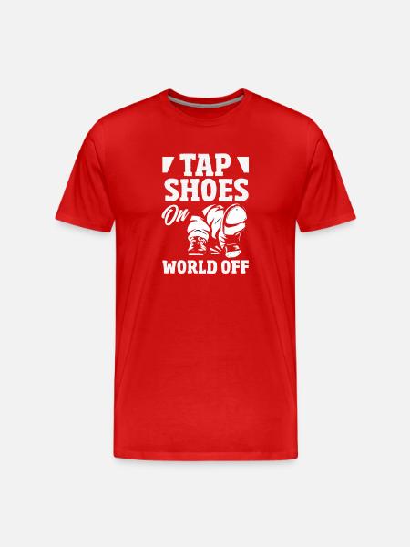 Stepptänzer, Steppschuhe, Tap Dance - Männer Premium Bio T-Shirt - Rot
