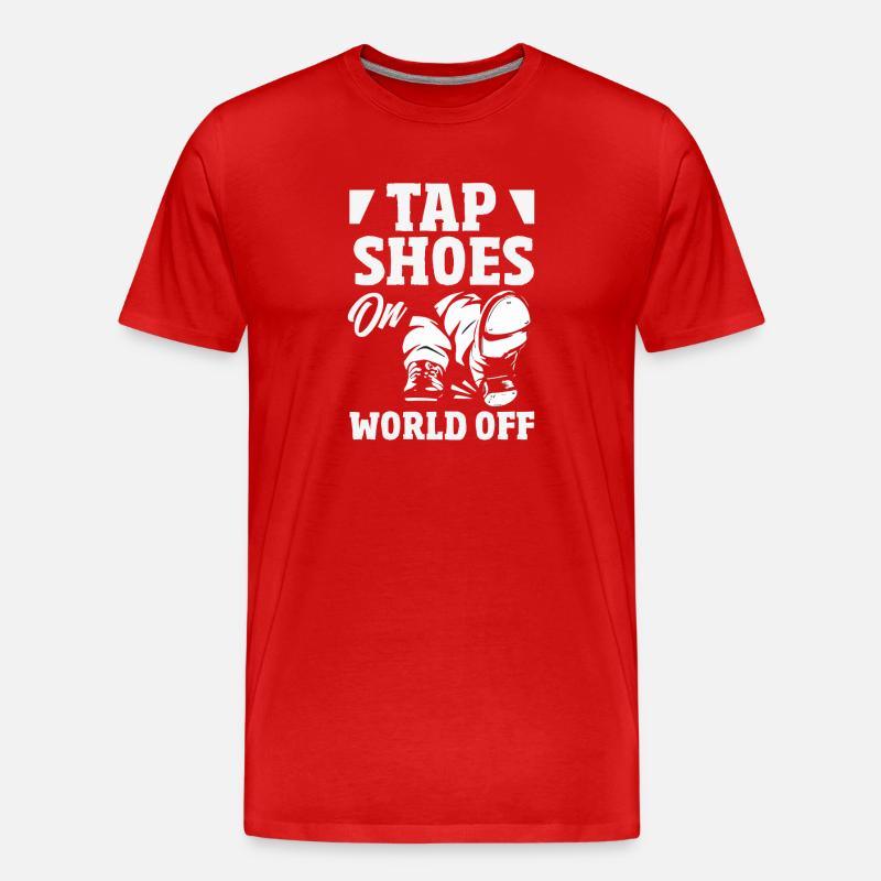 Stepptänzer, Steppschuhe, Tap Dance - Männer Premium Bio T-Shirt - Rot