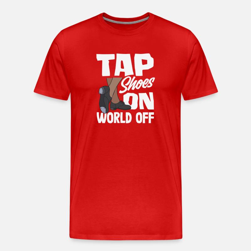Stepptänzer, Steppschuhe, Tap Dance - Männer Premium Bio T-Shirt - Rot