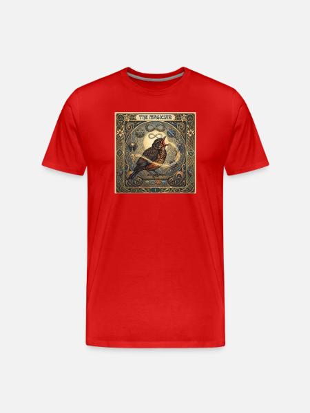 Blackbird, le Magicien - T-shirt bio Premium Homme - rouge