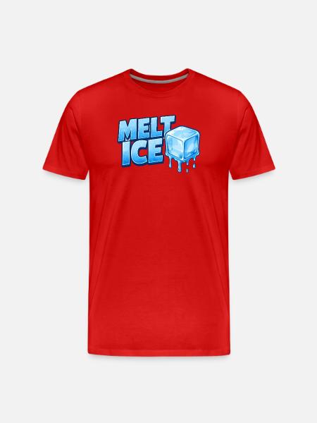 Schmelzendes Eis Cartoon Design - Men's Premium Organic T-Shirt - red