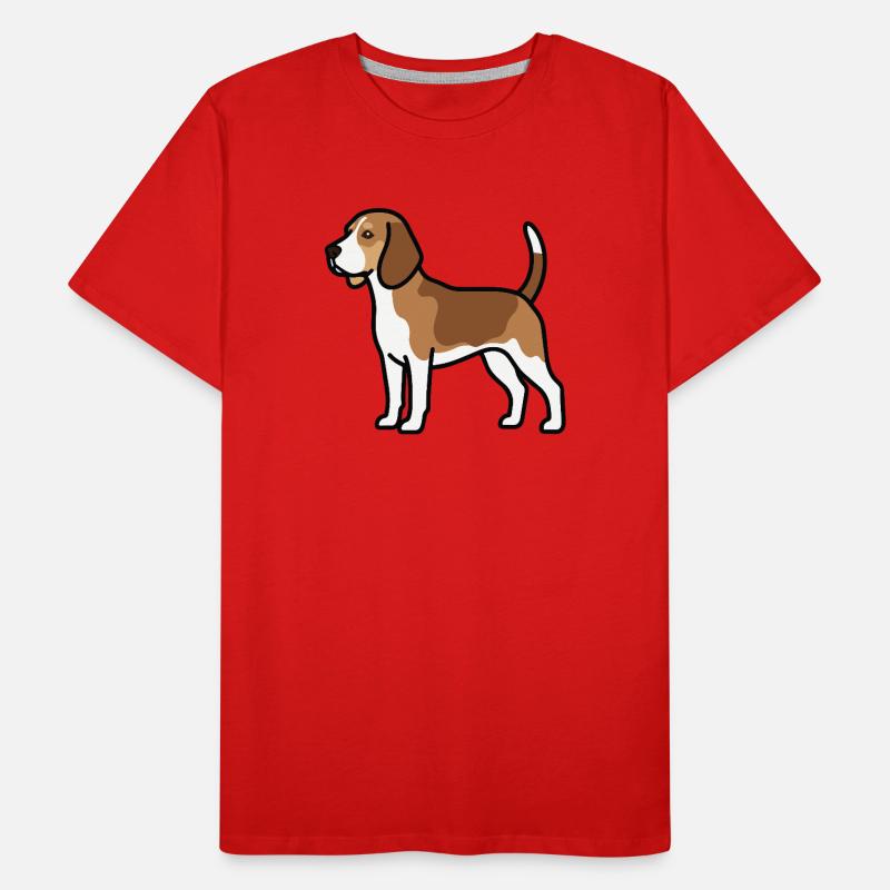 Beagle Dog Männer Premium Bio T-Shirt