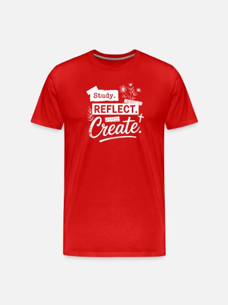 Study. Reflect. Create. - Men's Premium Organic T-Shirt - red