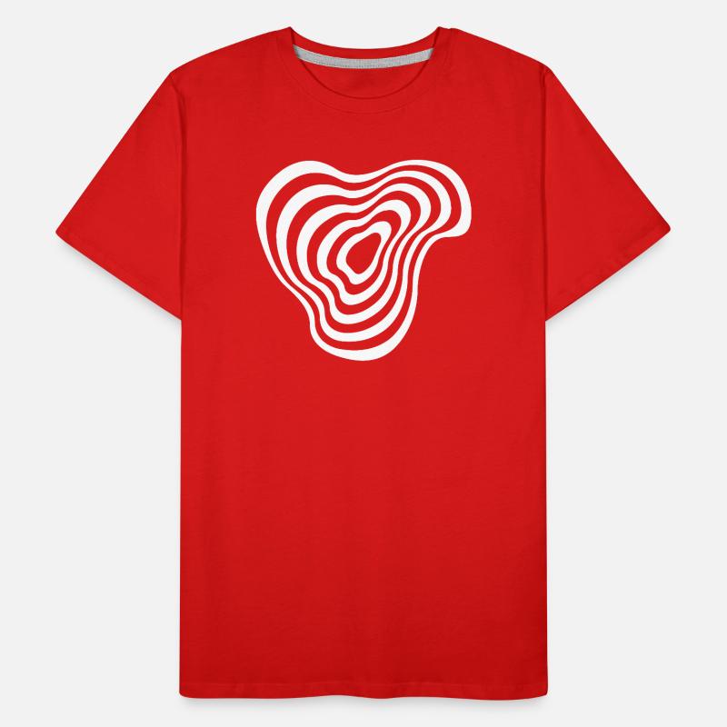 Ondulation des lignes concentriques T-shirt bio Premium Homme
