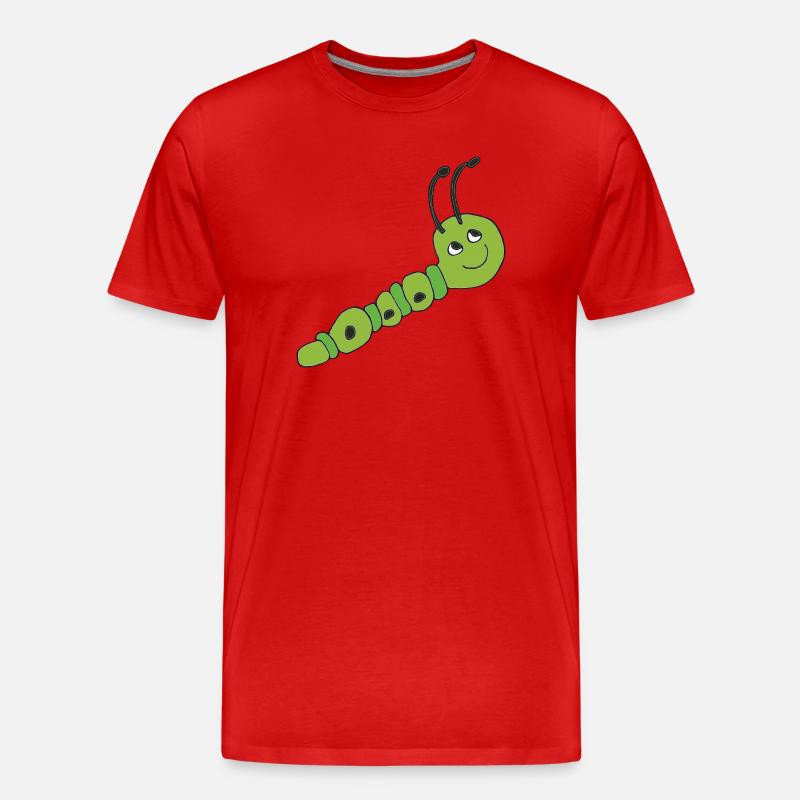 raupe - Männer Premium Bio T-Shirt - Rot