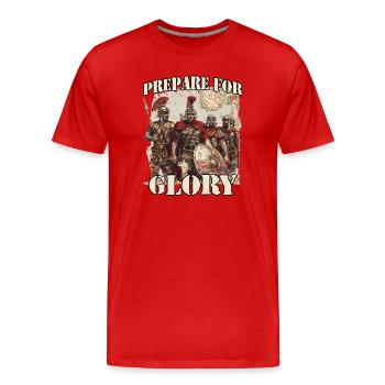 Soldats d’élite prétoriens Cohorte d’élite romaine - T-shirt bio Premium Homme - rouge - Devant - Damien (186cm)