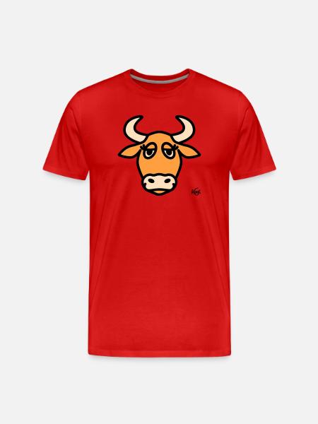 Taurus Large - Men's Premium Organic T-Shirt - red