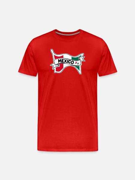 Mexico Mexikanische Flagge  - Männer Premium Bio T-Shirt - Rot