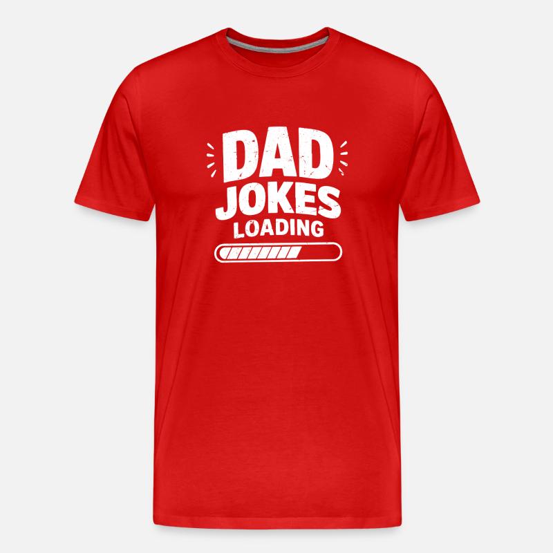 dad jokes loading - Men's Premium Organic T-Shirt - red