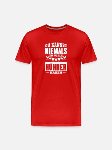 Hühnerflüsterer Huhn Hühnerhalter Hühner - Männer Premium Bio T-Shirt - Rot