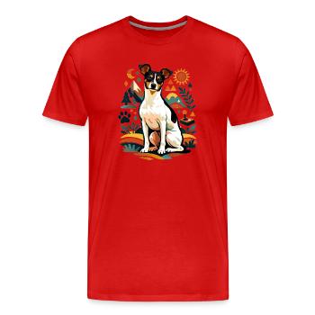 Bodeguero Folk Style - Men's Premium Organic T-Shirt - red - Front - Damien (186cm)