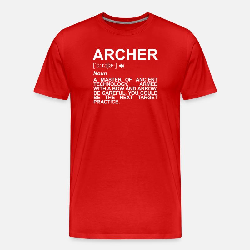 Bogenschütze Definition - Männer Premium Bio T-Shirt - Rot