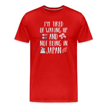 Japan - Männer Premium Bio T-Shirt - Rot - Vorne - Damien (186cm)