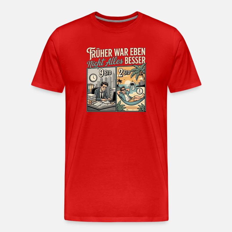 KI Experte - Männer Premium Bio T-Shirt - Rot