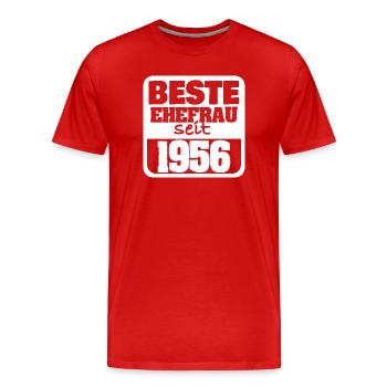 Verliebt 1956 - Männer Premium Bio T-Shirt - Rot - Vorne - Damien (186cm)