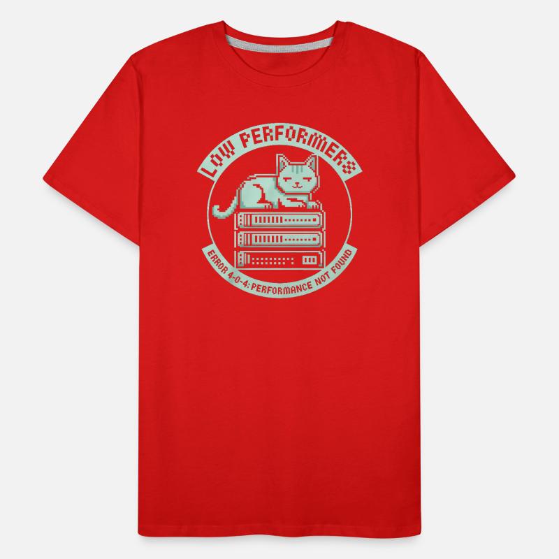 Low Performers Cat Server Pixel Art Men's Premium Organic T-Shirt