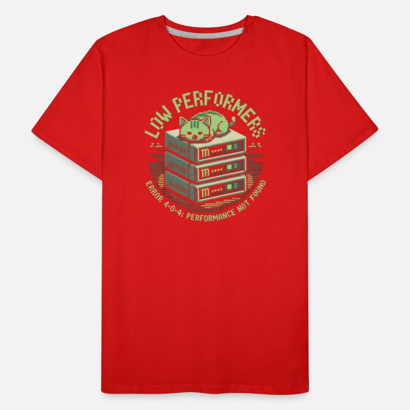 Low Performers Katze Server Pixel Art Männer Premium Bio T-Shirt