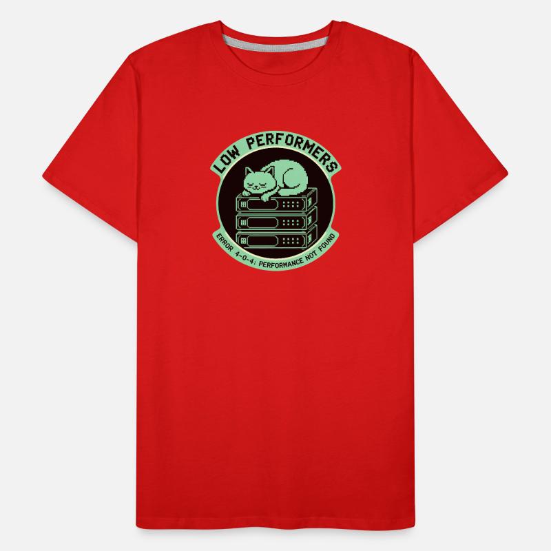 Low Performers Cat Server Pixel Art Men's Premium Organic T-Shirt
