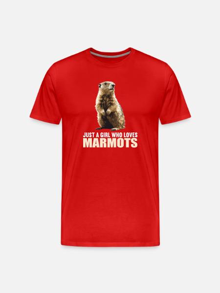 Marmots Groundhog - Men's Premium Organic T-Shirt - red