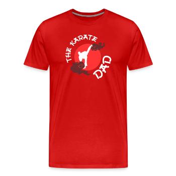 The Karate Dad Gift for Father's day - T-shirt bio Premium Homme - rouge - Devant - Damien (186cm)