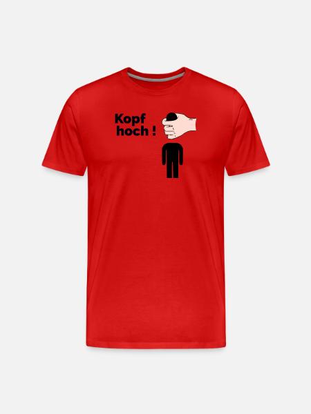 Kopf hoch - Männer Premium Bio T-Shirt - Rot