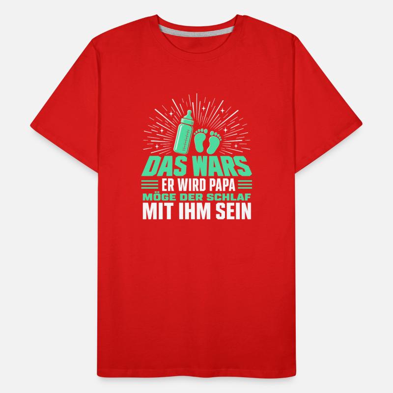 Das Wars Er wird Papa Männer Premium Bio T-Shirt