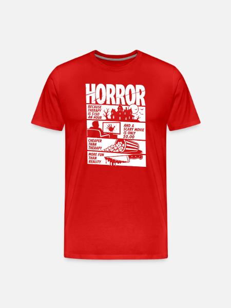 Horror Movies Over Responsibilities - Men's Premium Organic T-Shirt - red