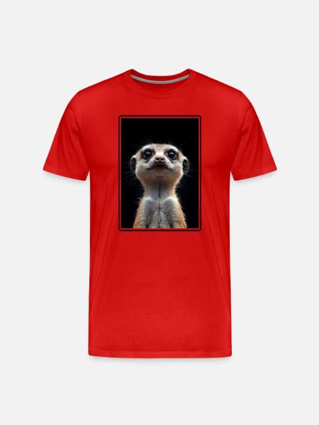 Suricate Erdmännchen - T-shirt bio Premium Homme - rouge