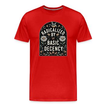Flower Statement for Equality Fans - Men's Premium Organic T-Shirt - red - Front - Damien (186cm)