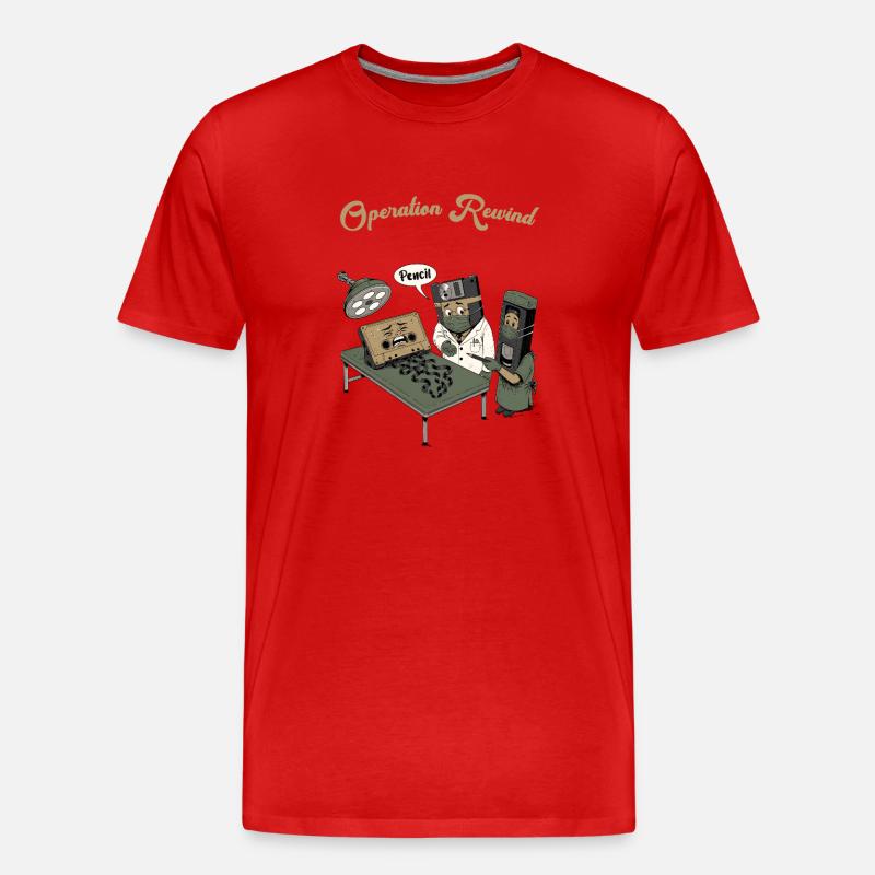 Opération Rewind : Retro MedTech - T-shirt bio Premium Homme - rouge