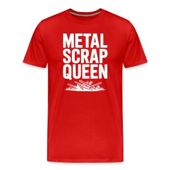 Metallschrottkönigin - Männer Premium Bio T-Shirt - Rot - Vorne - Damien (186cm)