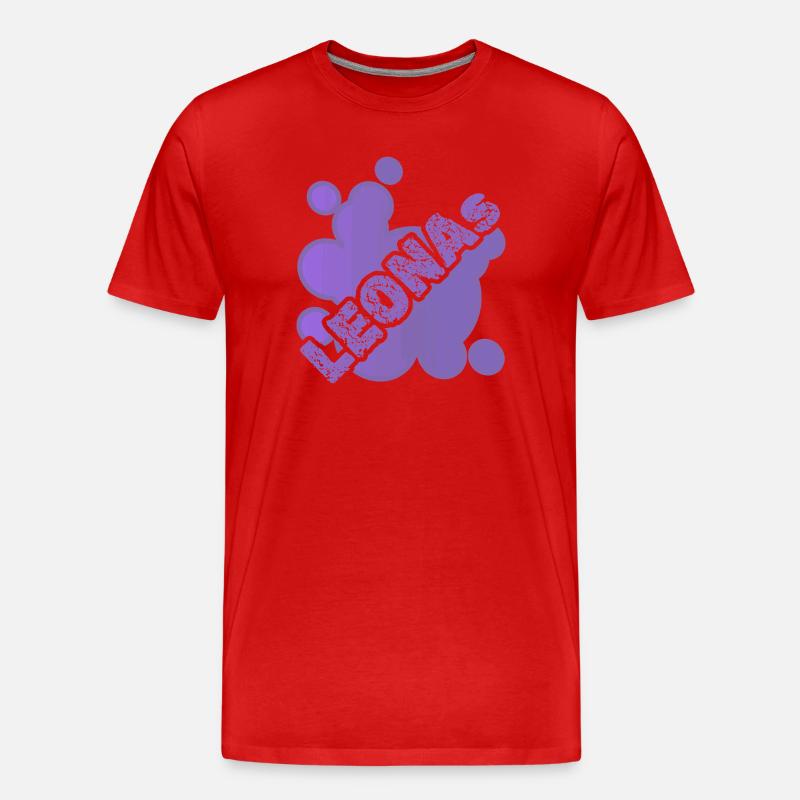 Leonas als Tier - Männer Premium Bio T-Shirt - Rot