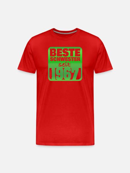 1967 - Männer Premium Bio T-Shirt - Rot