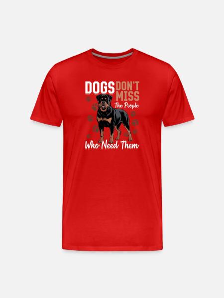 Rottweiler Rottie Dog Breed - Men's Premium Organic T-Shirt - red