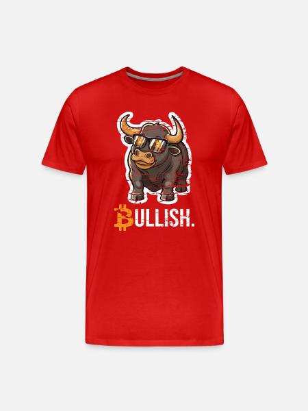 Bitcoin Bull Bullish - Men's Premium Organic T-Shirt - red