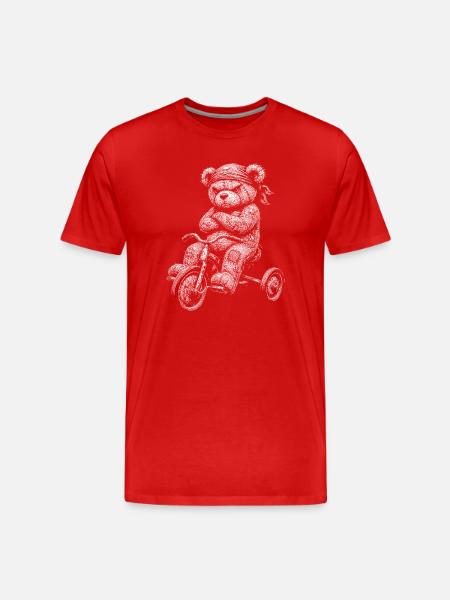 Teddybär - Männer Premium Bio T-Shirt - Rot