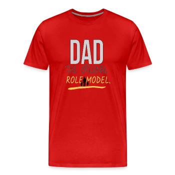 Papa Das ursprüngliche Vorbild - Männer Premium Bio T-Shirt - Rot - Vorne - Damien (186cm)