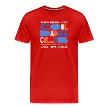 Cool Dads Club - Papa Vatertag Geschenk - Männer Premium Bio T-Shirt - Rot - Vorne - Damien (186cm)