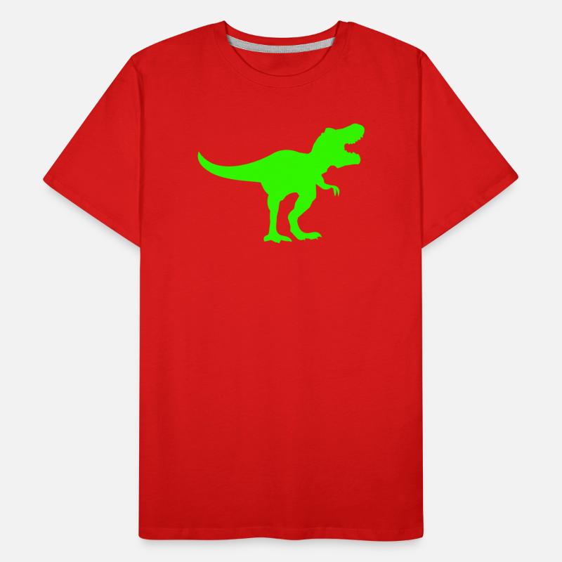 Silhouette de Dino Rex Vert T-shirt bio Premium Homme